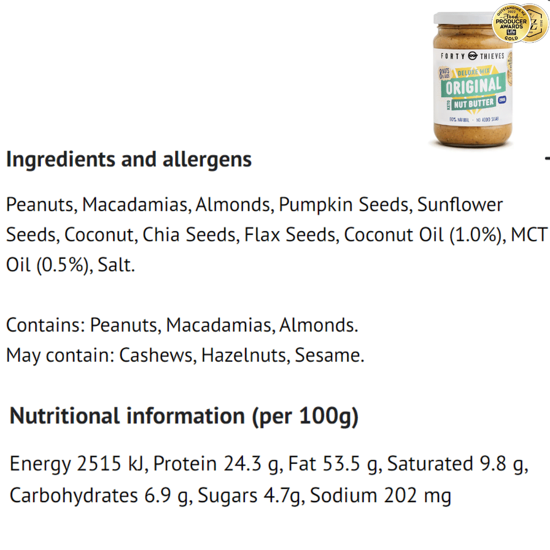 Forty Thieves Keto Nut Butters