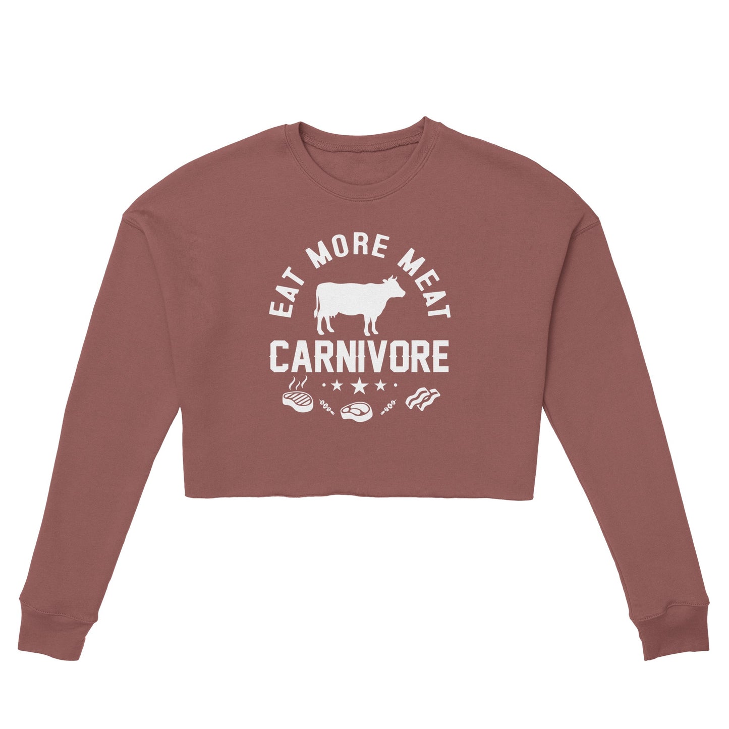 Eat More Meat Women's Cropped Sweatshirt