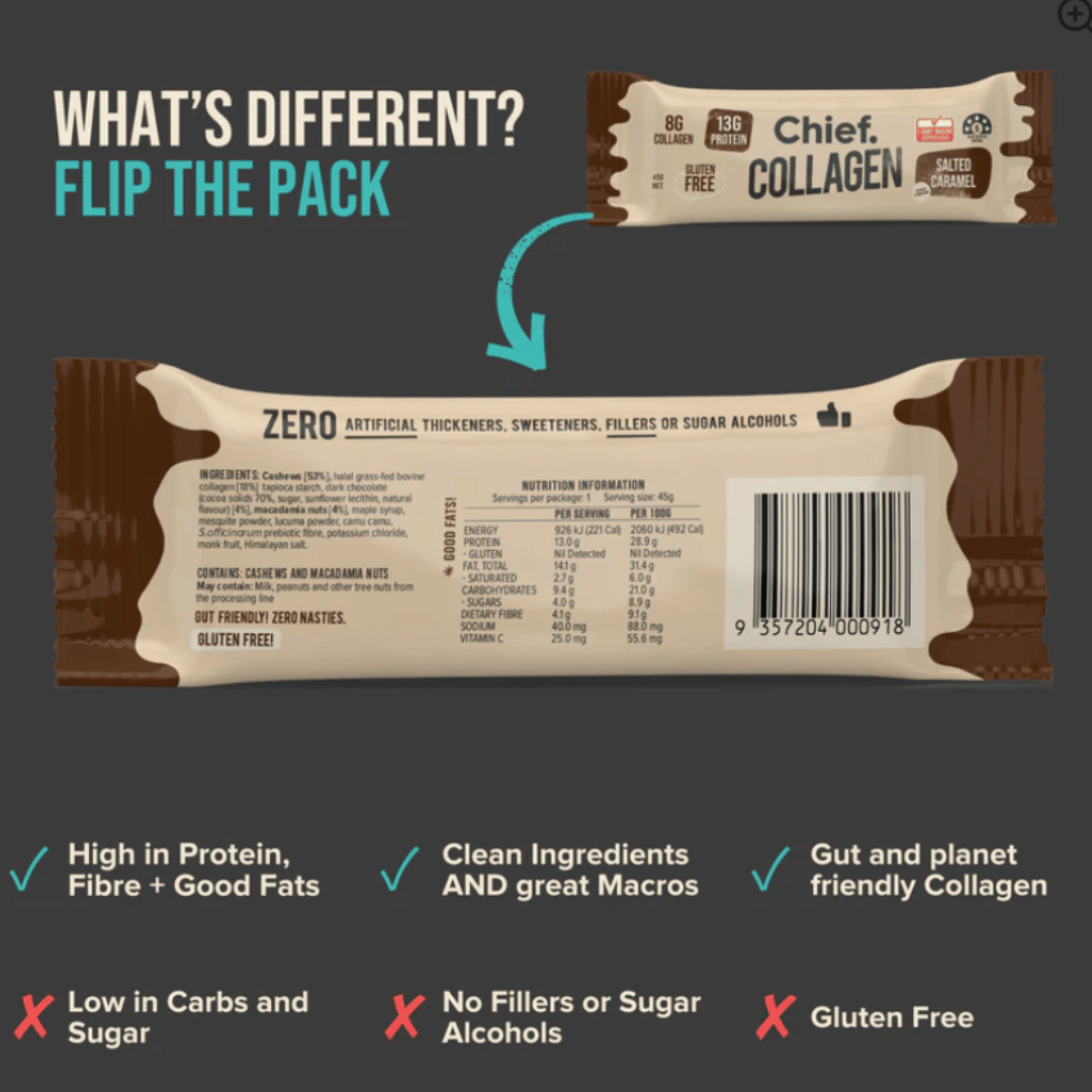 Chief. Nutrition Collagen Protein Bars
