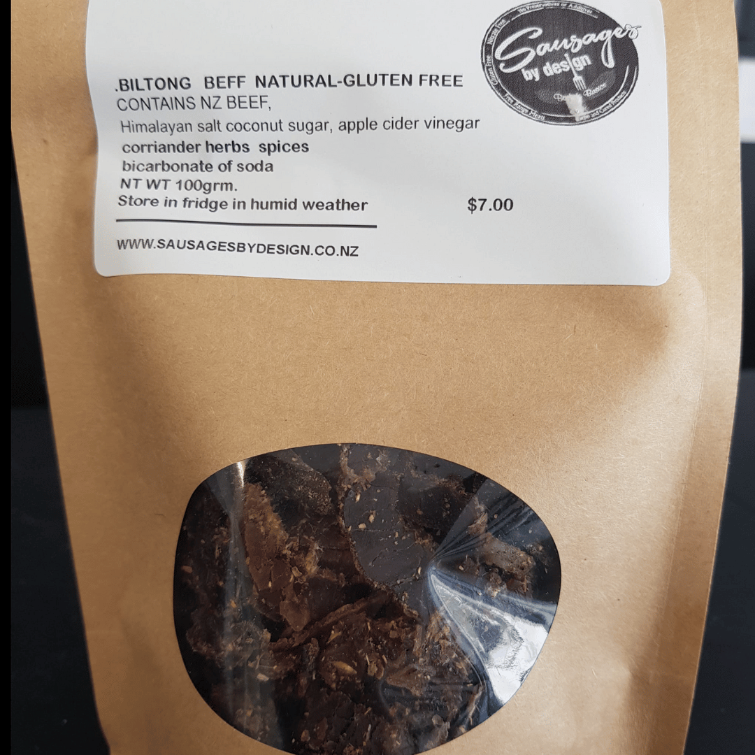 Sausages By Design Natural NZ Beef Biltong