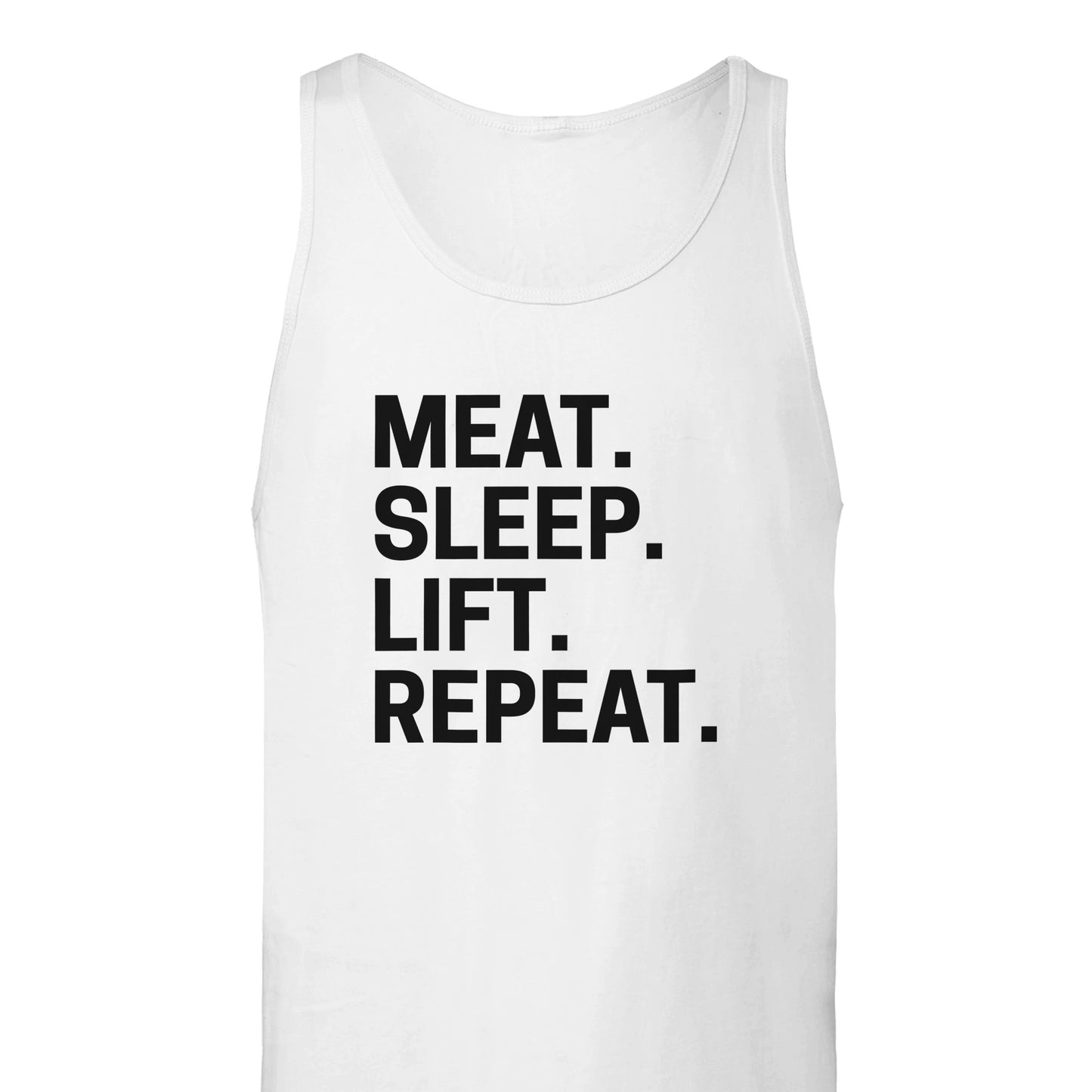 Meat. Sleep. Lift. Repeat. Premium Unisex Tank Top