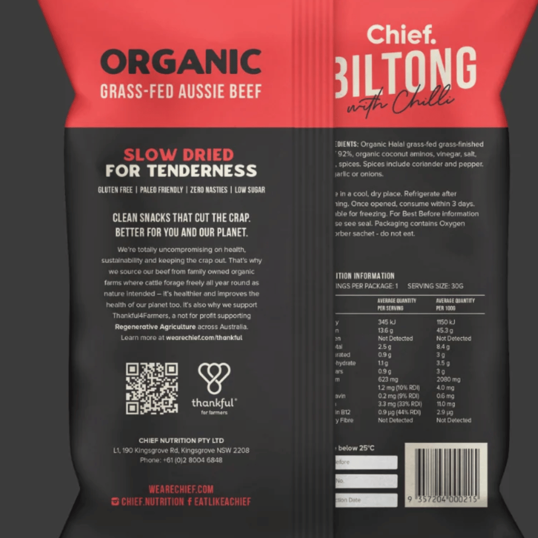 Chief. Nutrition Biltong