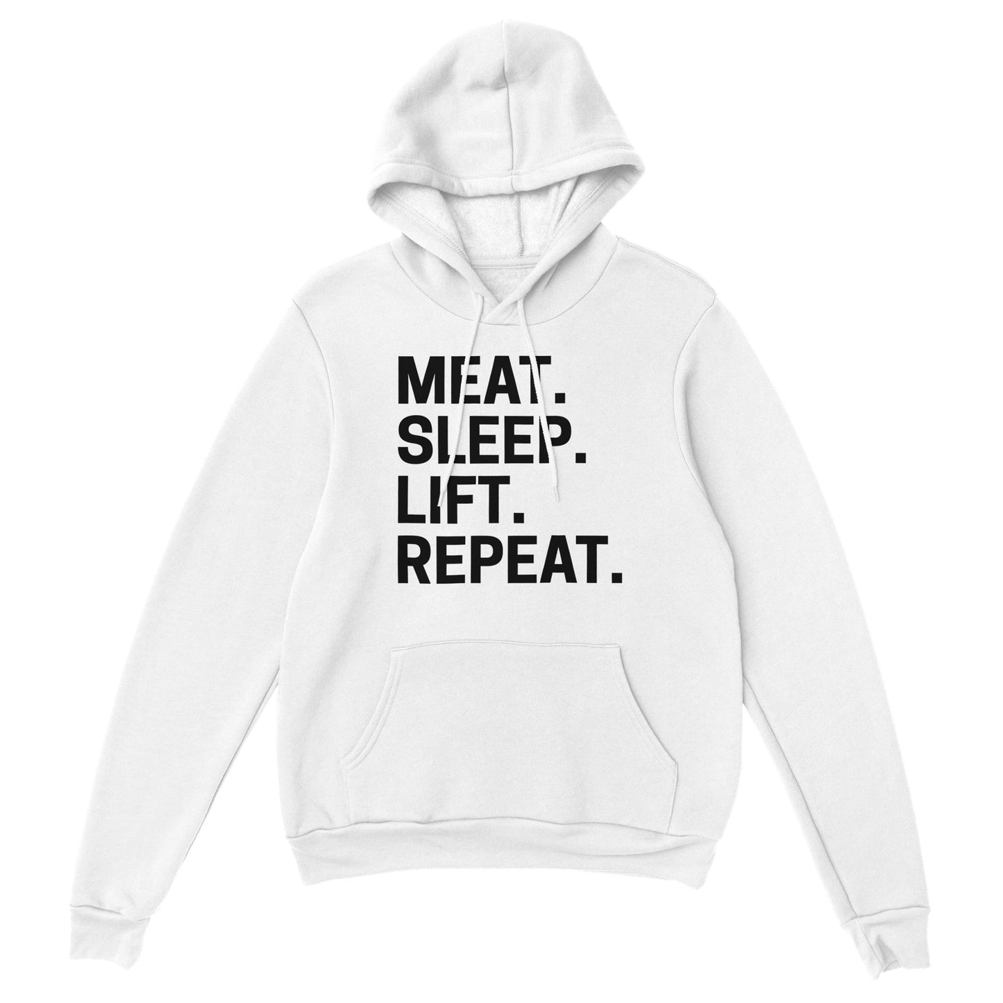 Meat. Sleep. Lift. Repeat. Premium Unisex Pullover Hoodie