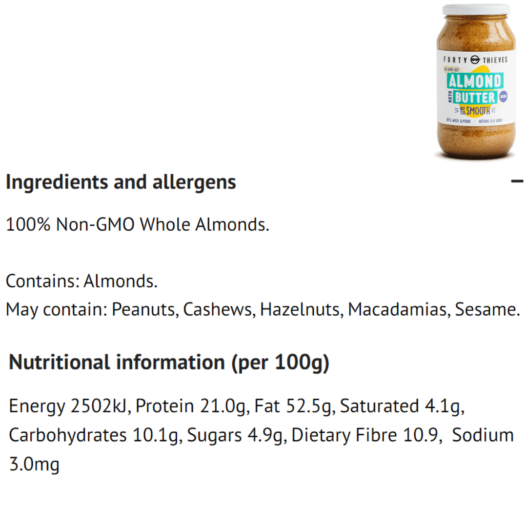 Forty Thieves Keto Nut Butters