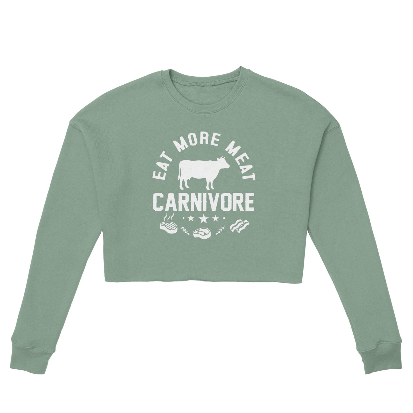 Eat More Meat Women's Cropped Sweatshirt