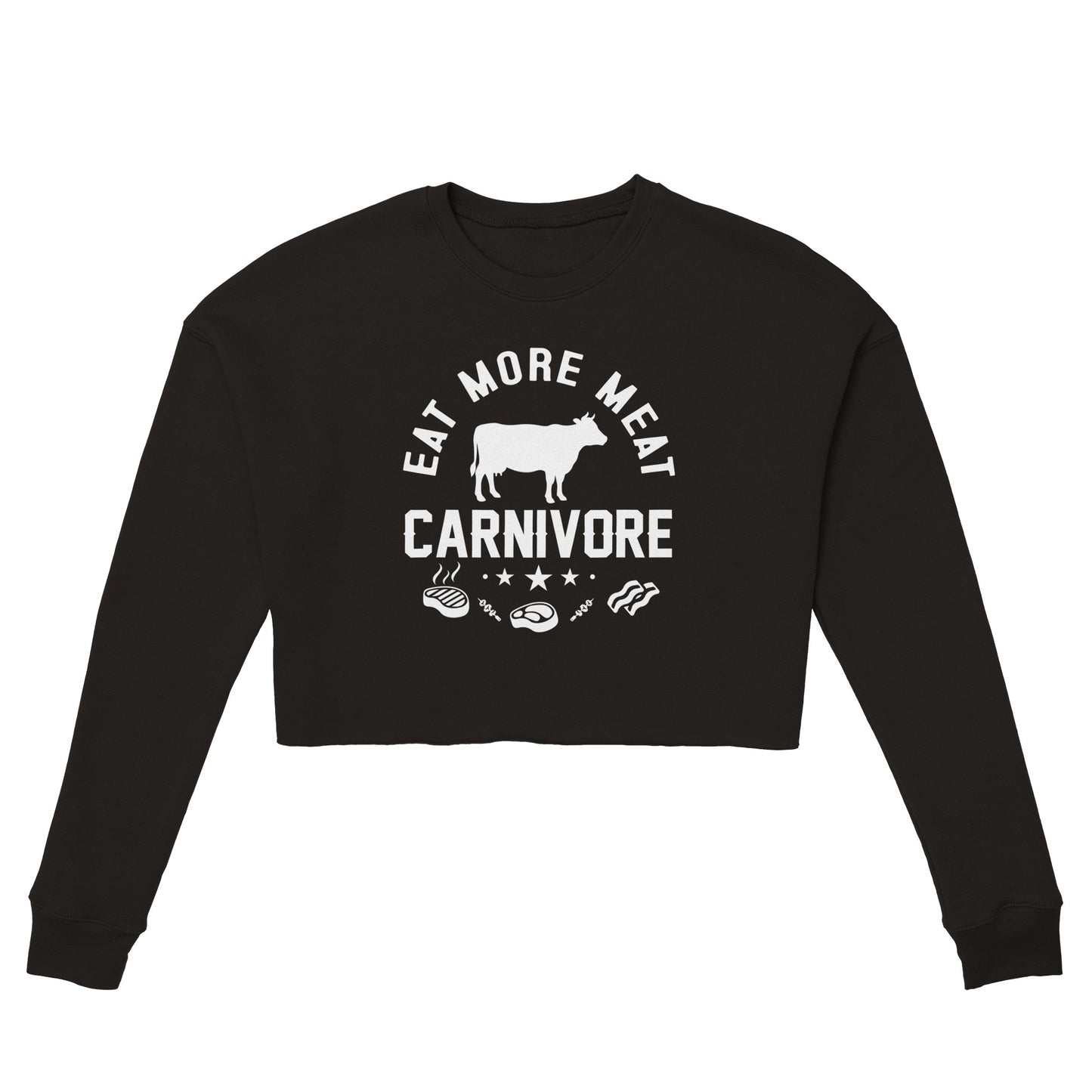 Eat More Meat Women's Cropped Sweatshirt