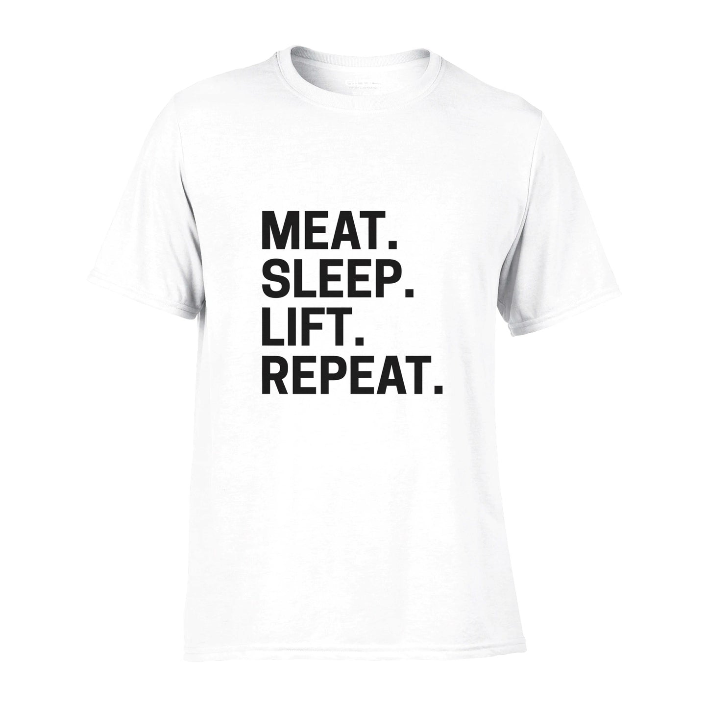 Meat. Sleep. Lift. Repeat. Performance Unisex Crewneck T-shirt