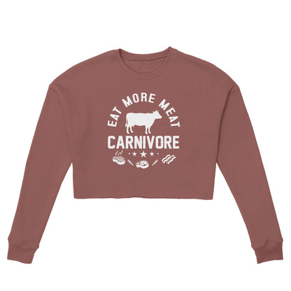Eat More Meat Women's Cropped Sweatshirt
