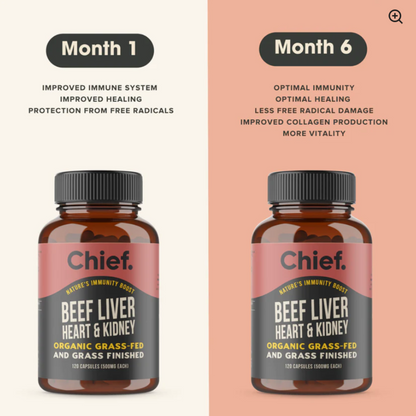 Chief Nutrition Organic Beef Liver, Heart & Kidney Immunity Boost