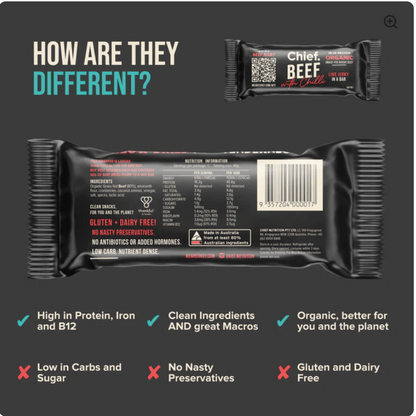 Chief. Nutrition Beef Bars