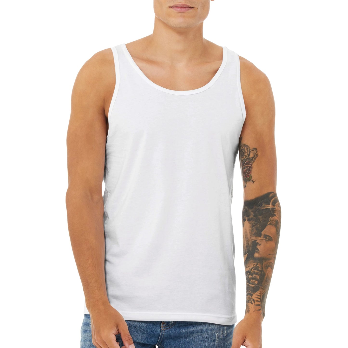 Eat Meat, Be Happy Premium Unisex Tank Top