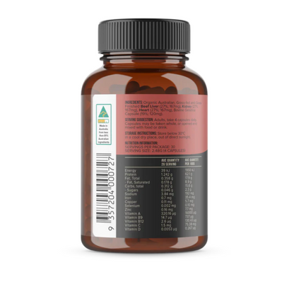 Chief Nutrition Organic Beef Liver, Heart & Kidney Immunity Boost