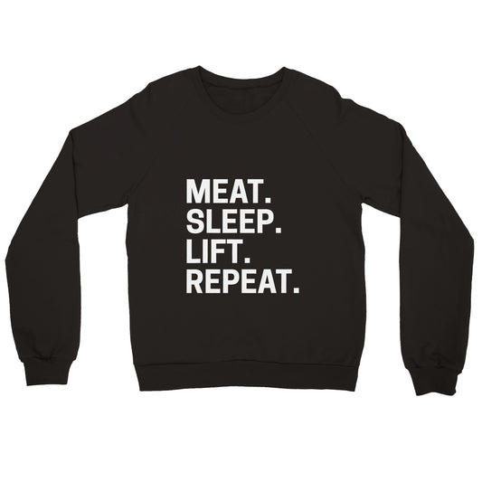 Meat. Sleep. Lift. Repeat. Premium Unisex Crewneck Sweatshirt