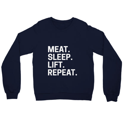 Meat. Sleep. Lift. Repeat. Premium Unisex Crewneck Sweatshirt
