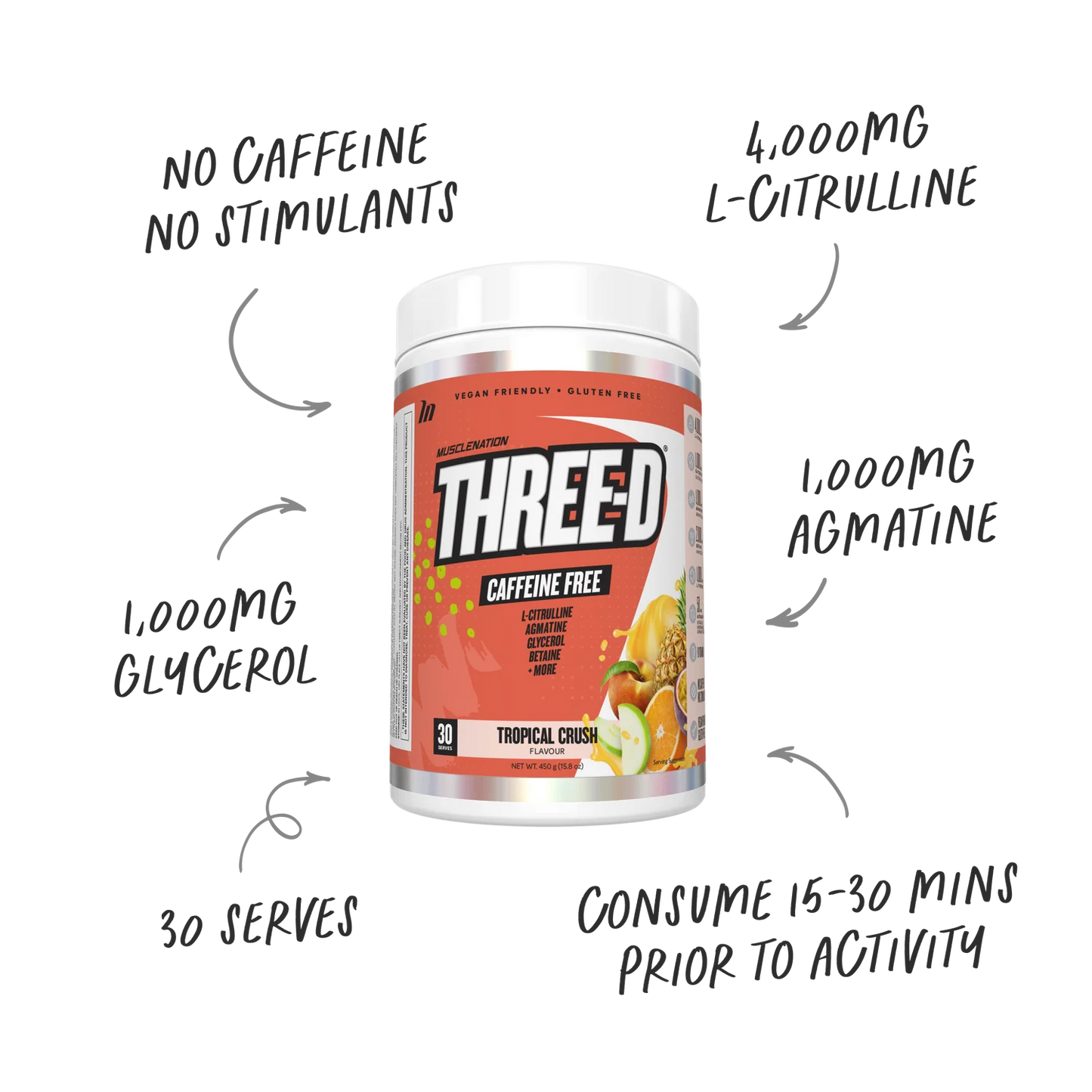Muscle Nation Three-D Non-Stim Pre-Workout