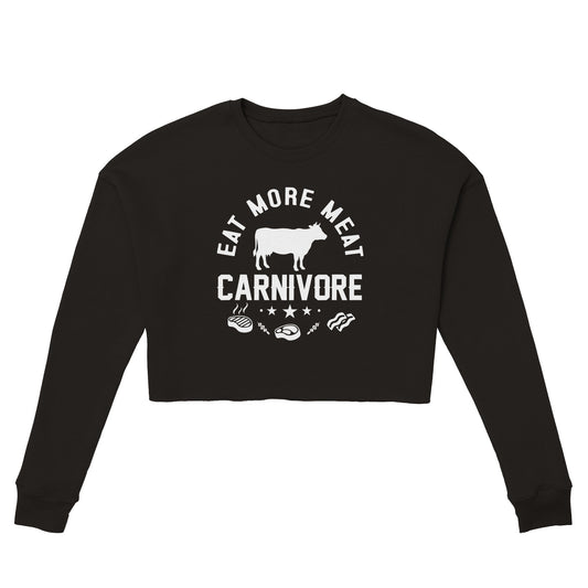 Eat More Meat Women's Cropped Sweatshirt